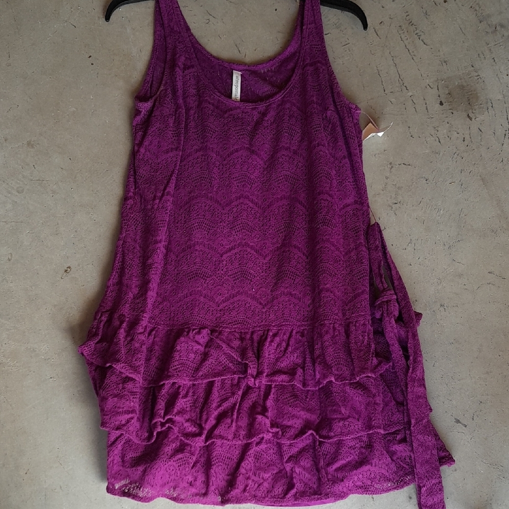 Purple Lace Sleeveless Dress